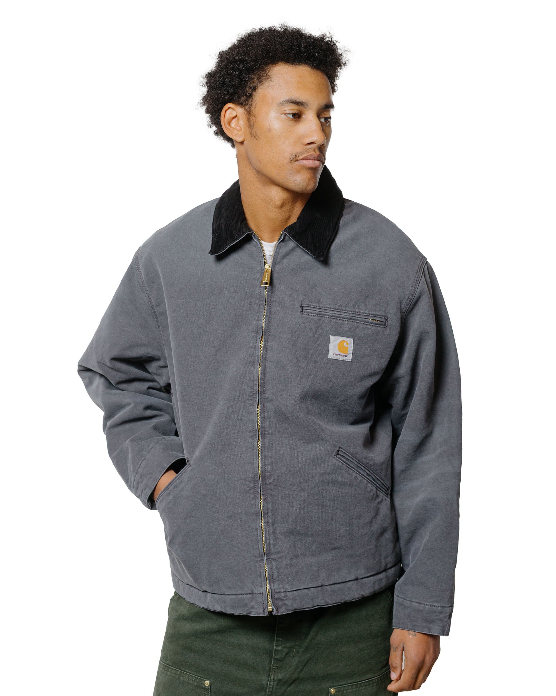 Carhartt W.I.P. OG Detroit Jacket Graphite/Black Stone Canvas