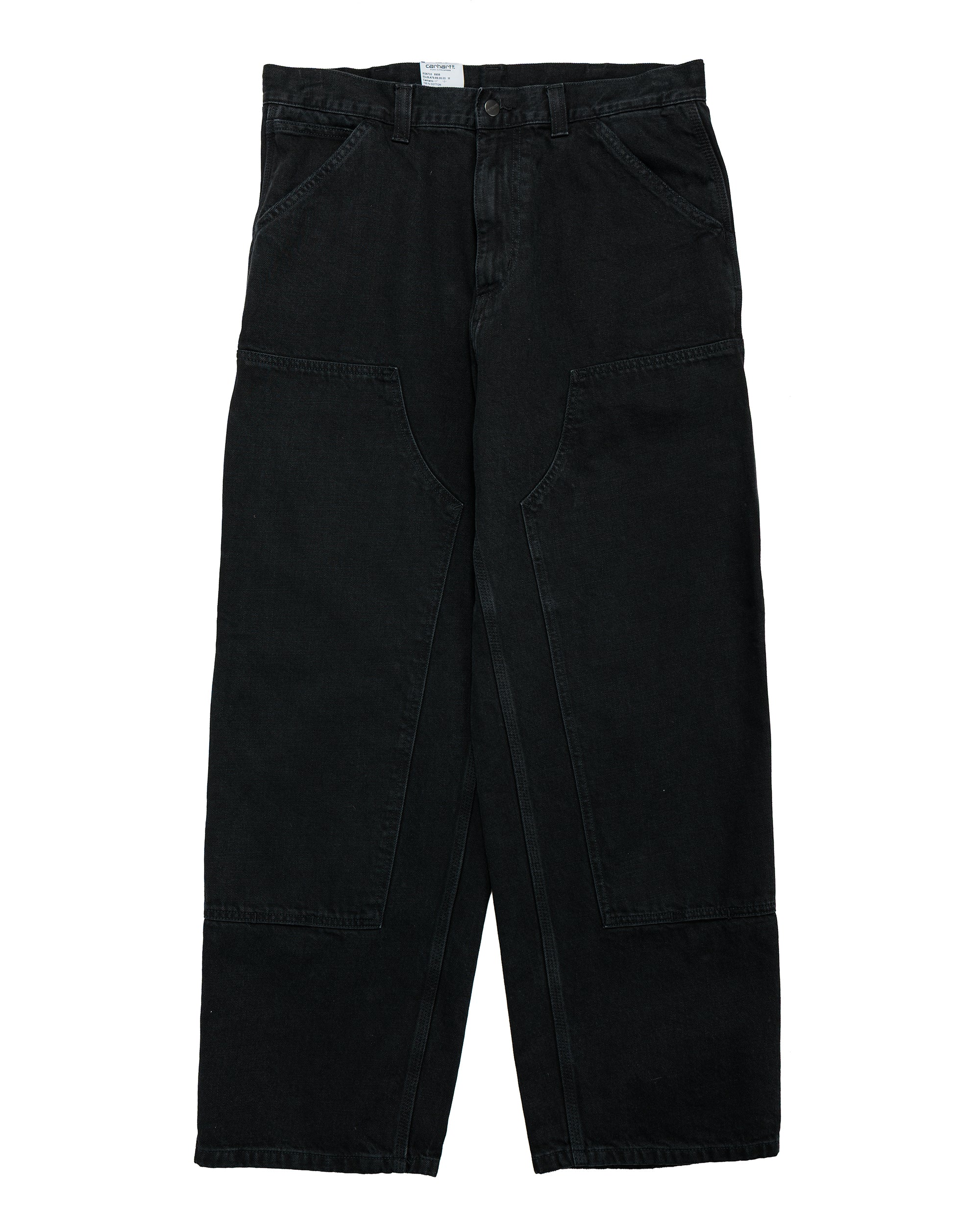 Carhartt W.I.P. Double Knee Pant Black Grind Wash