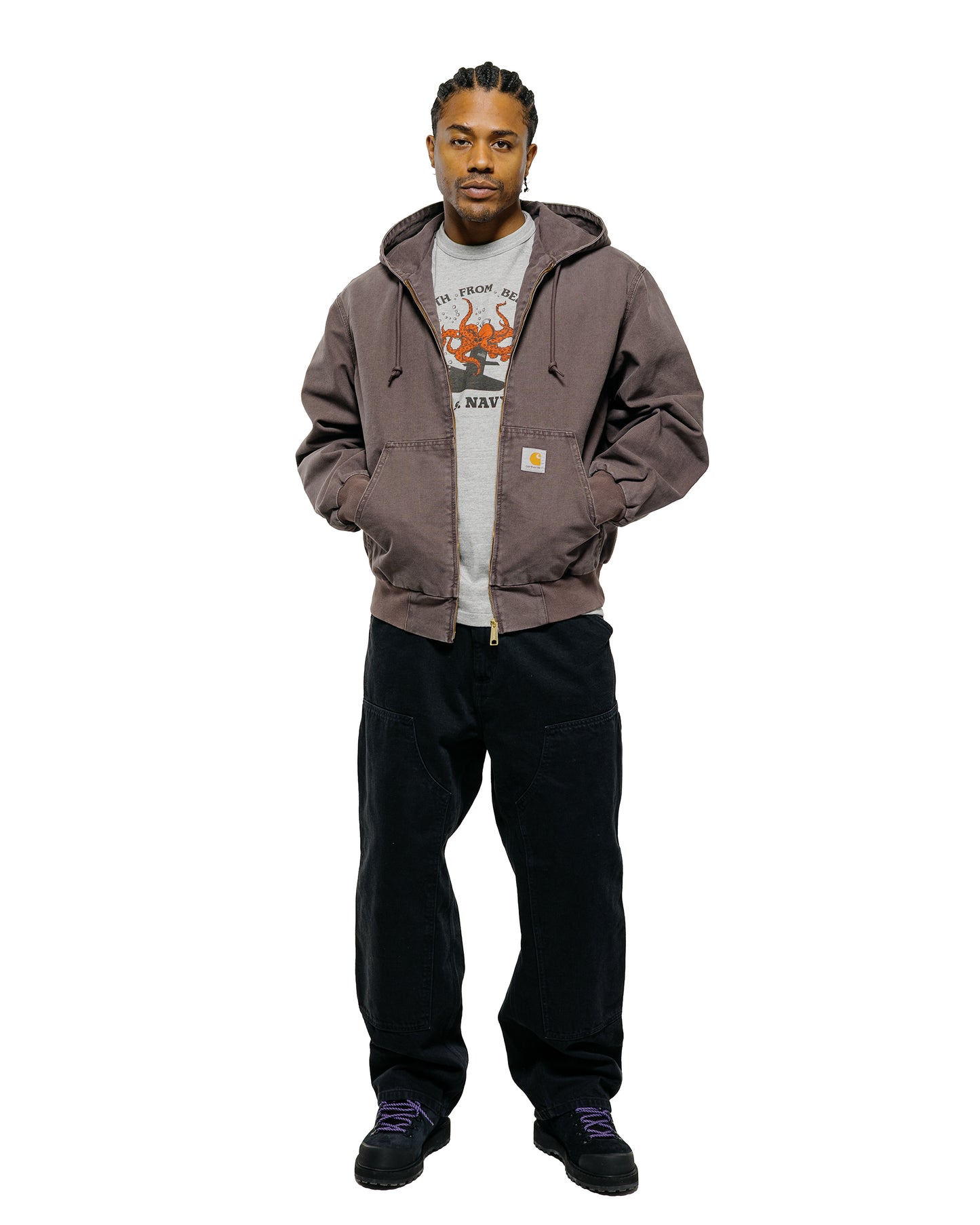 lost & found Carhartt Work In Progress Carhartt W.I.P. OG Double Knee Pant Black Grind Wash