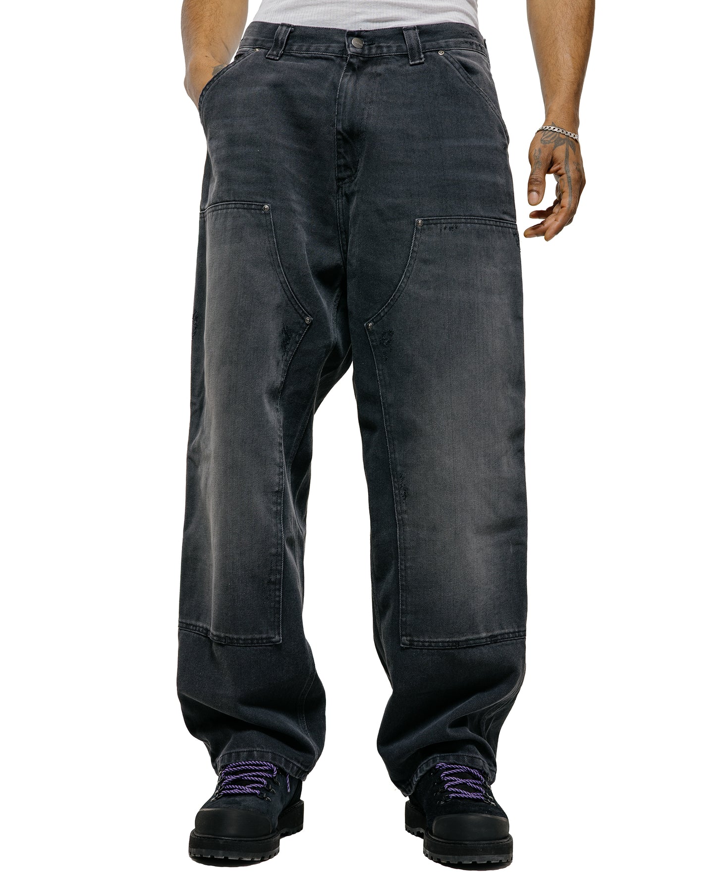 lost & found Carhartt Work In Progress Carhartt W.I.P. OG Double Knee Pant Denim Black Stone Washed