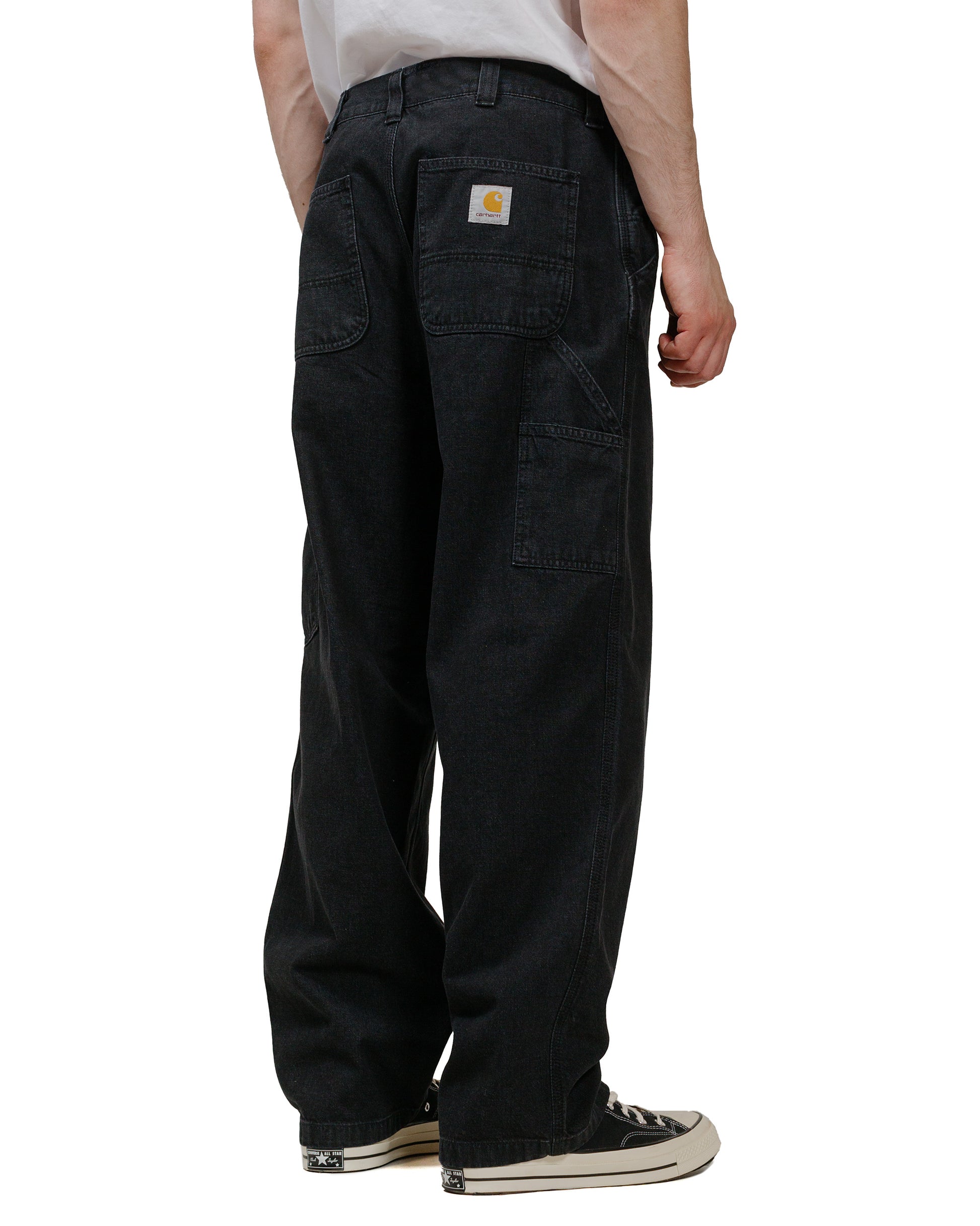 Carhartt W.I.P. OG Loose Fit Single Knee Pant Black Stone Washed model back