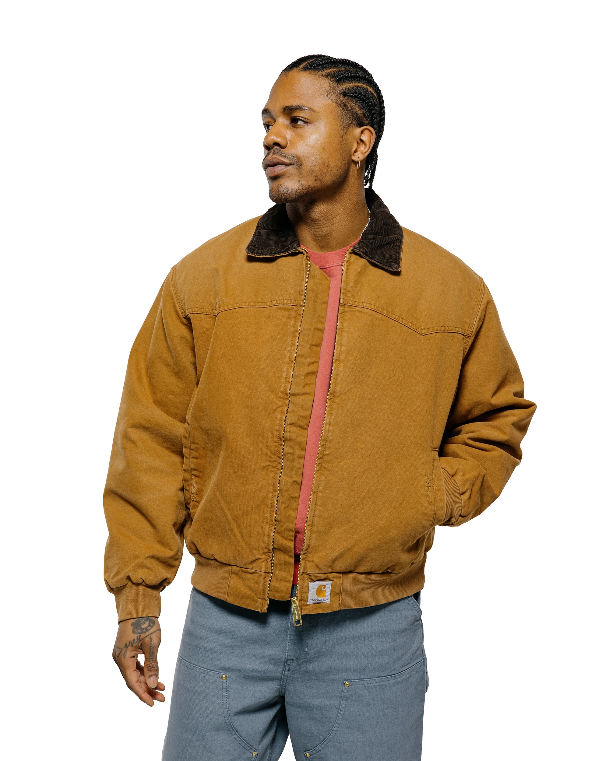 Carhartt W.I.P. OG Santa Fe Jacket Hamilton Brown/Tobacco Grind Wash Carhartt W.I.P. OG Santa Fe Jacket Hamilton Brown/Tobacco Grind Wash