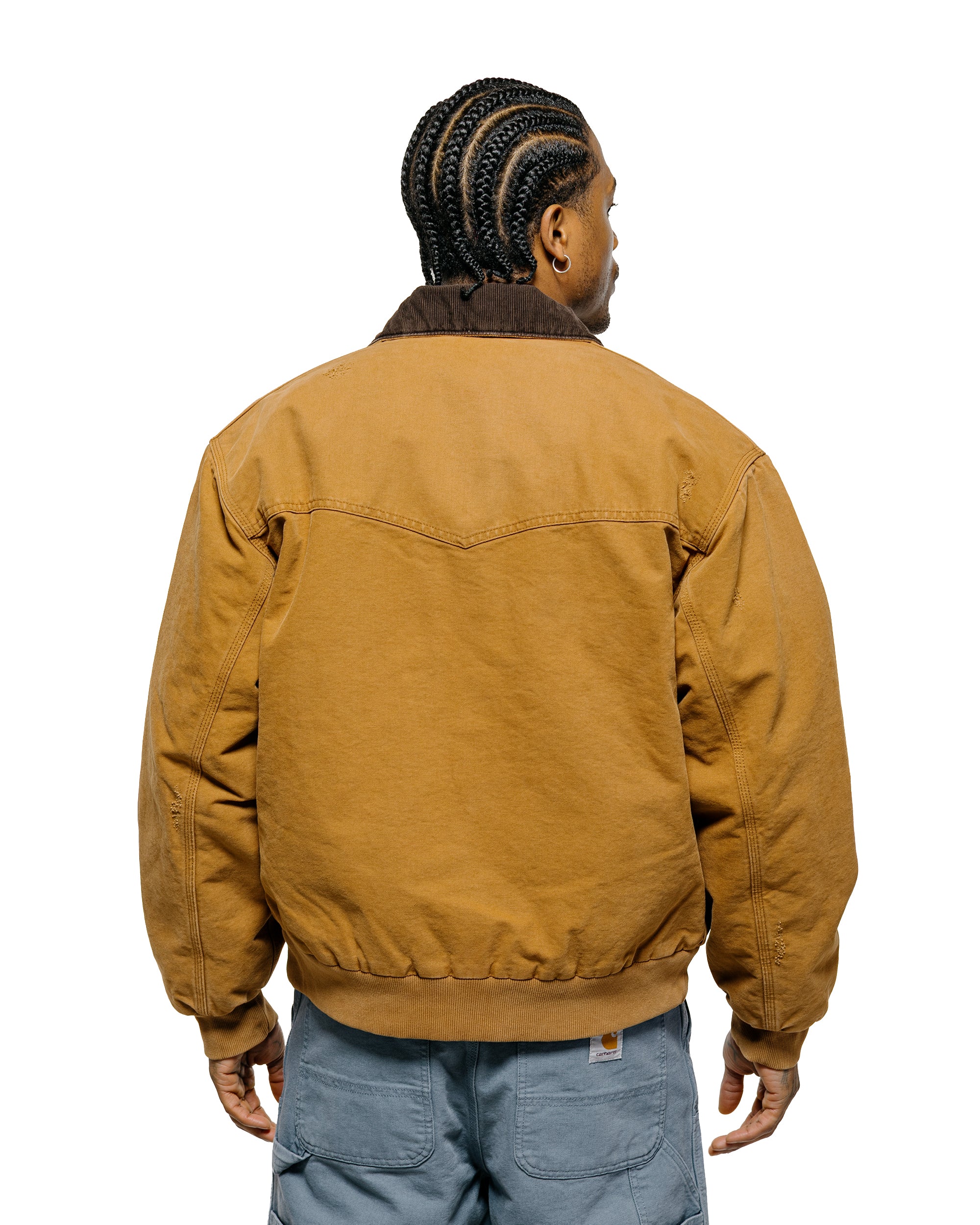 即完売　carhartt wip og SantaFe grind Wash　S Carhartt W.I.P. OG Santa Fe Jacket Hamilton Brown/Tobacco Grind Wash