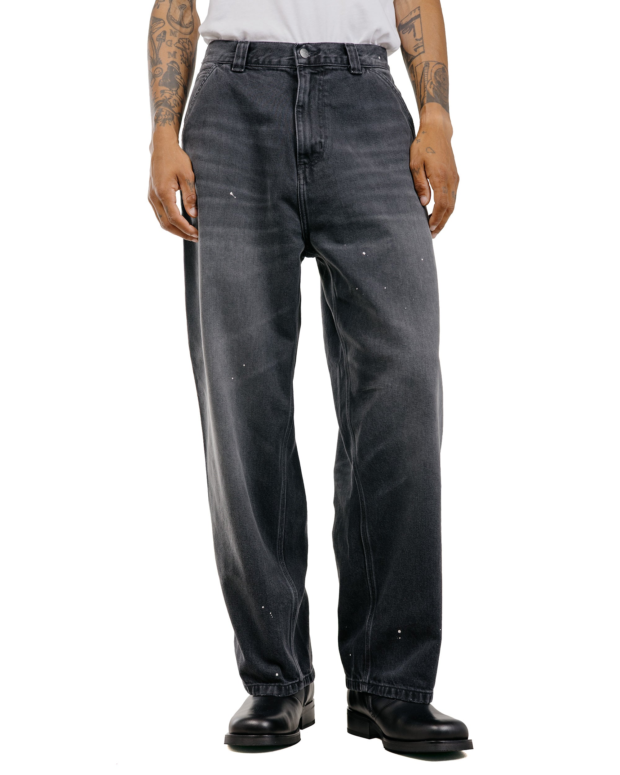 Carhartt W.I.P. OG Single Knee Pant Black Destroy Wash Splatter