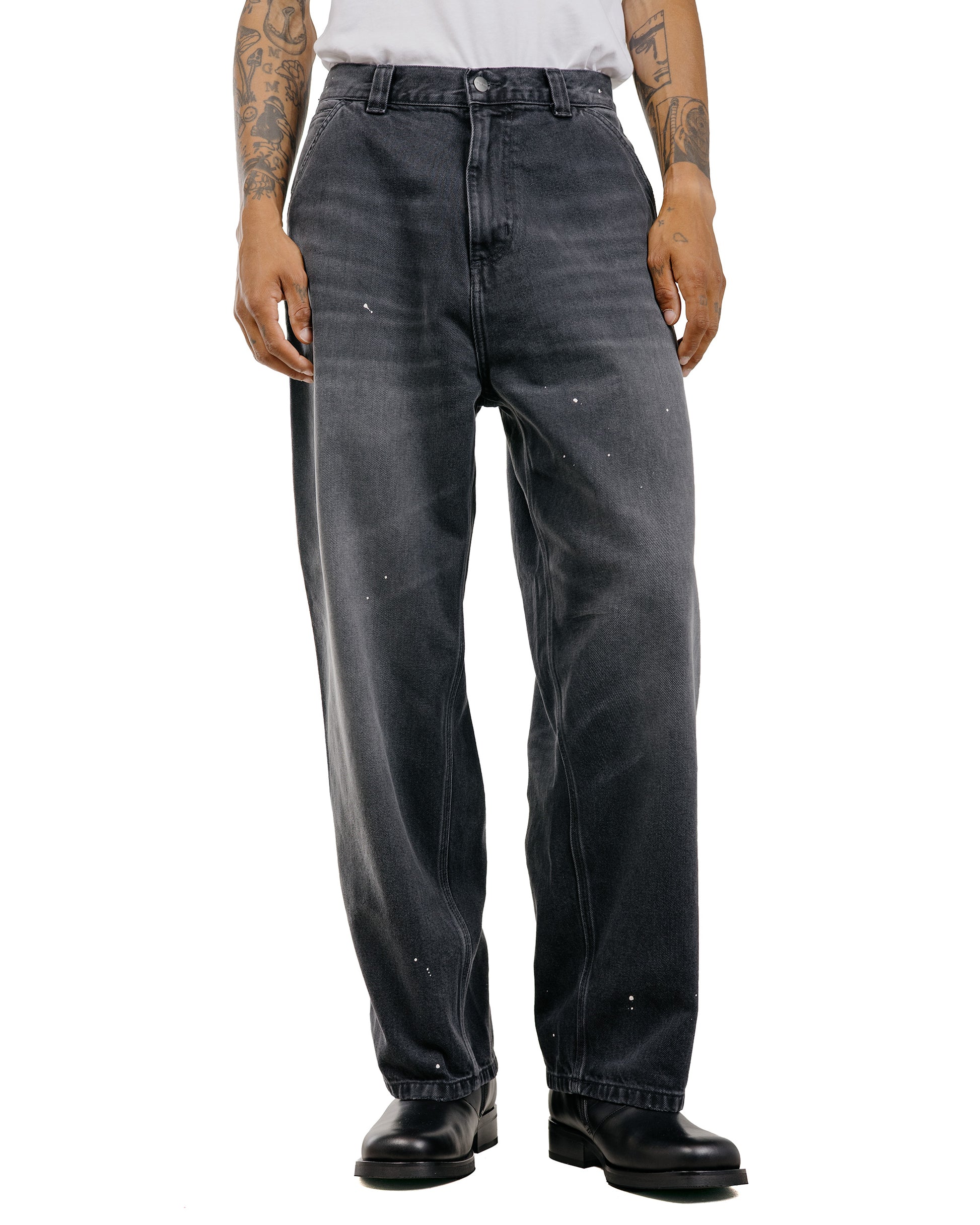 Carhartt W.I.P. OG Single Knee Pant Black Destroy Wash Splatter