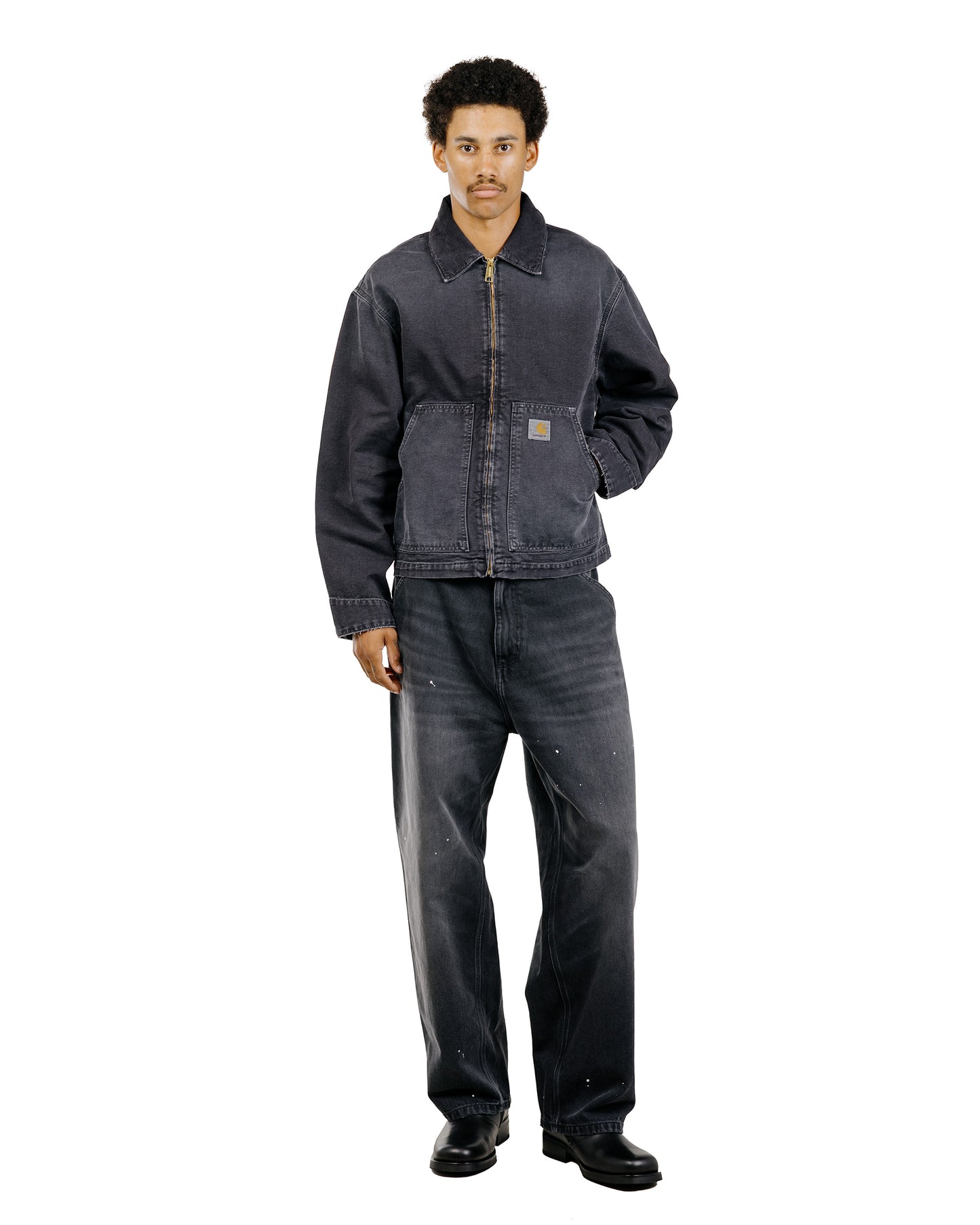 Carhartt W.I.P. OG Single Knee Pant Black Destroy Wash Splatter