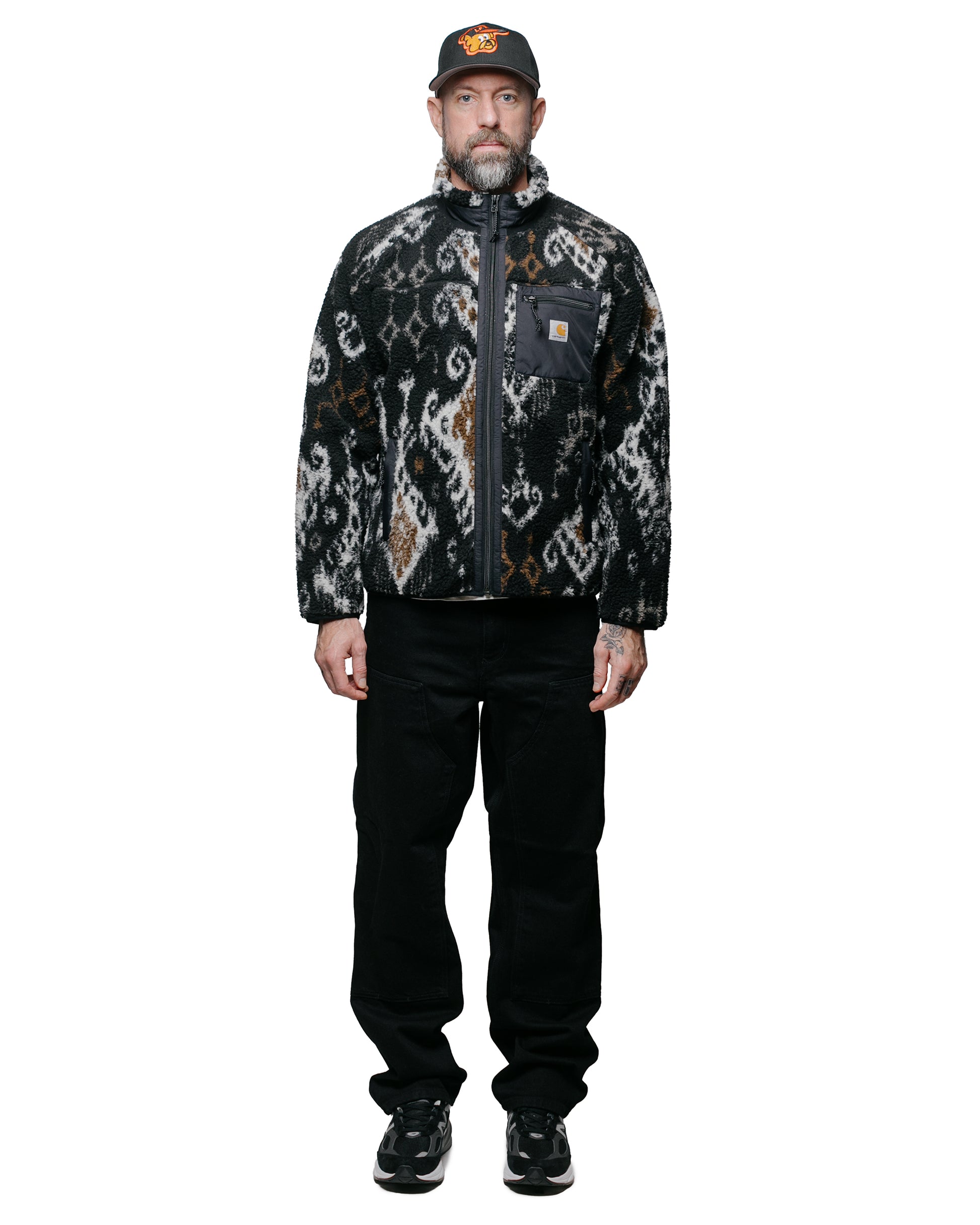 Carhartt W.I.P. Prentis Liner Baru Jacquard Black model full