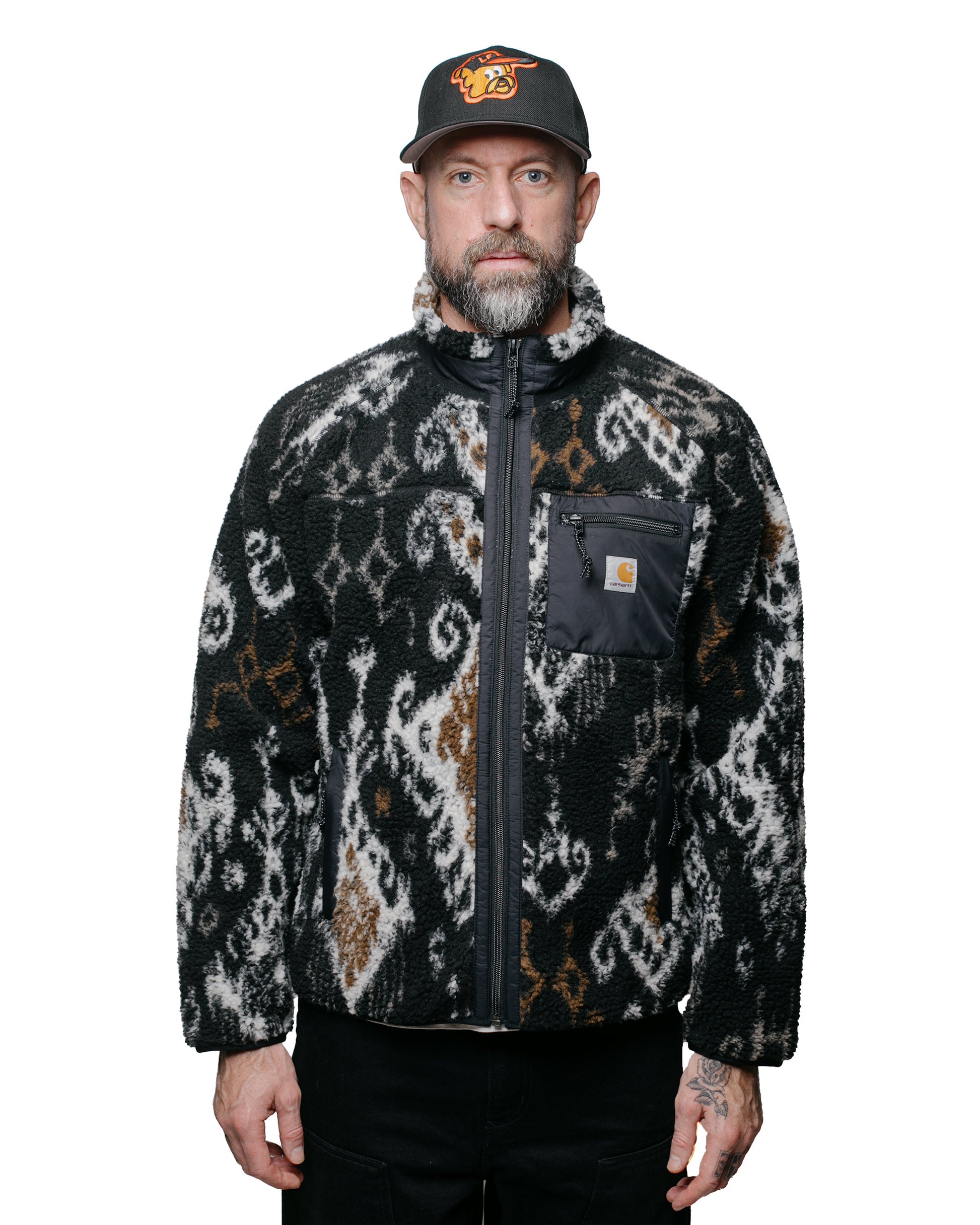 Carhartt W.I.P. Prentis Liner Baru Jacquard Black model front