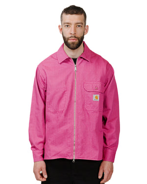 Carhartt W.I.P. Rainer Shirt Jacket Magenta Garment Dyed model front