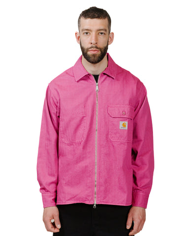 Carhartt W.I.P. Rainer Shirt Jacket Magenta Garment Dyed