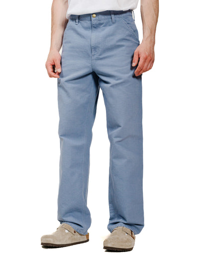 Carhartt W.I.P. Single Knee Pant Bay Blue Aged Canvas mdoel front