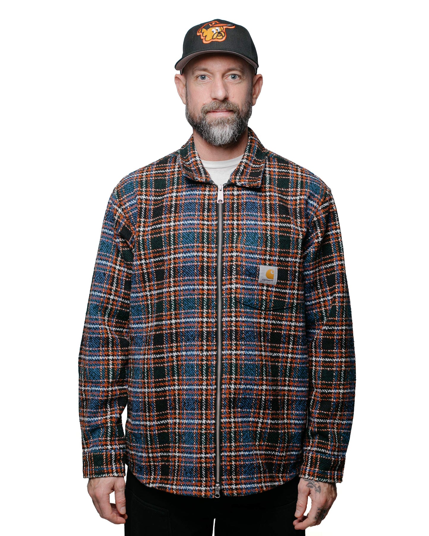 Carhartt W.I.P. Stroy Check Shirt Jacket Liberty model front