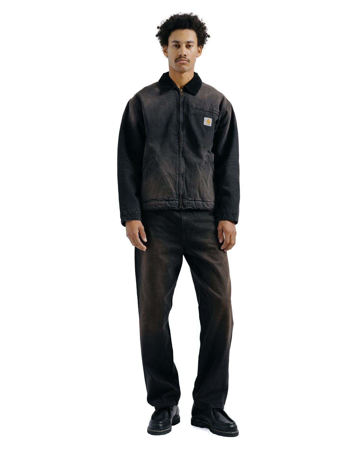 Carhartt W.I.P. OG Detroit Jacket Black/Black Tobacco Used Wash