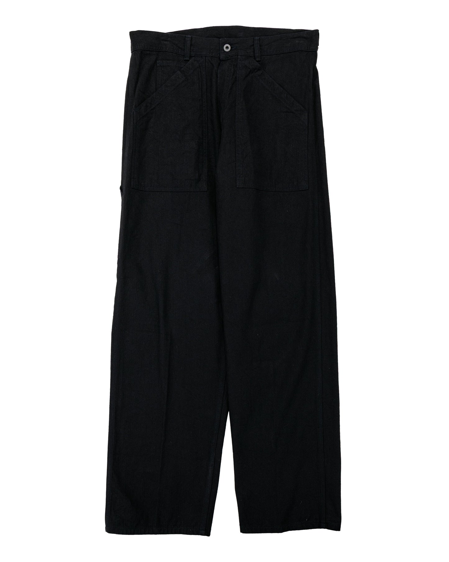 Cohérence Paul Linen/Cotton Chevron Trouser Black