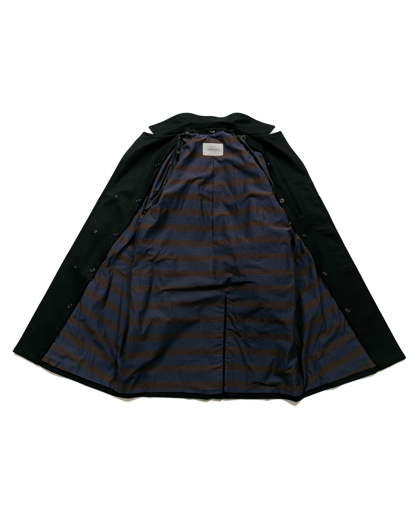 Cohérence Corb Melton Jersey Over Coat Black Inside