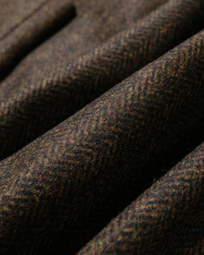 Cohérence FouFou II Coat Chevron Tweed Jersey Brown