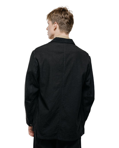Cohérence Jackson Linen/Cotton Chevron Jacket Black