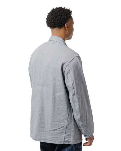 Cohérence Jackson Linen/Cotton Chevron Jacket Blue