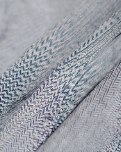 Cohérence Jackson Linen/Cotton Chevron Jacket Blue