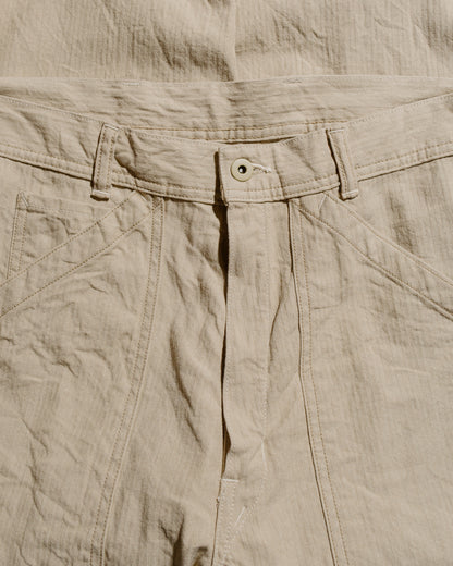 Cohérence Paul Linen/Cotton Chevron Trouser Ivory