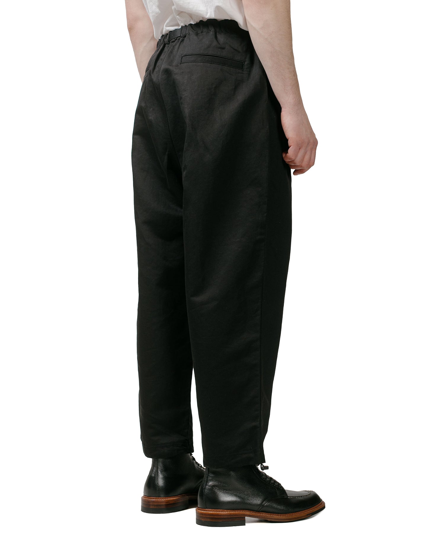 Comme des Garçons HOMME Cotton Linen Pleated Pants Black model back