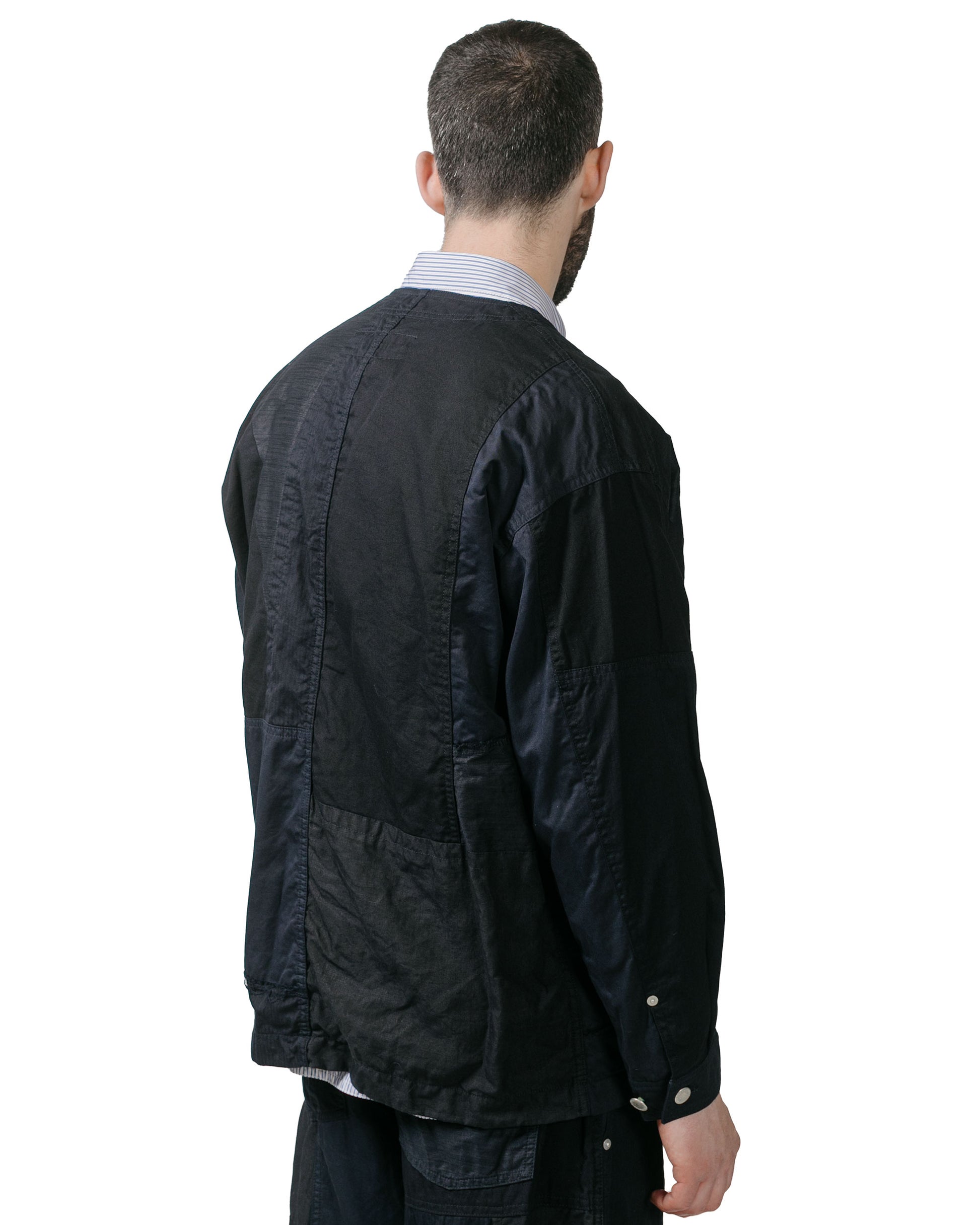 Comme des Garçons HOMME Multi Fabric Jacket Navy model back