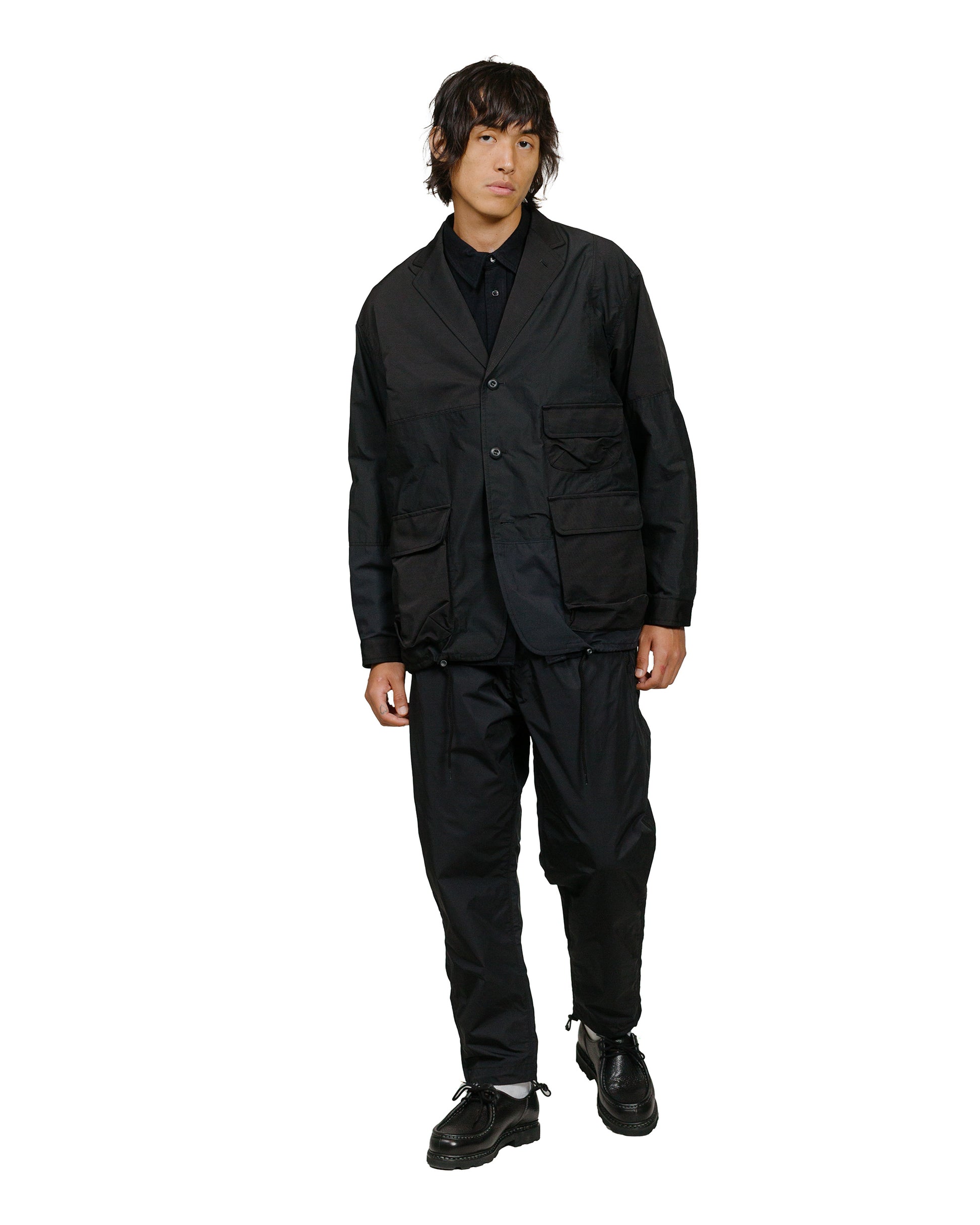 Comme des Garçons HOMME Nylon Pants Black model full