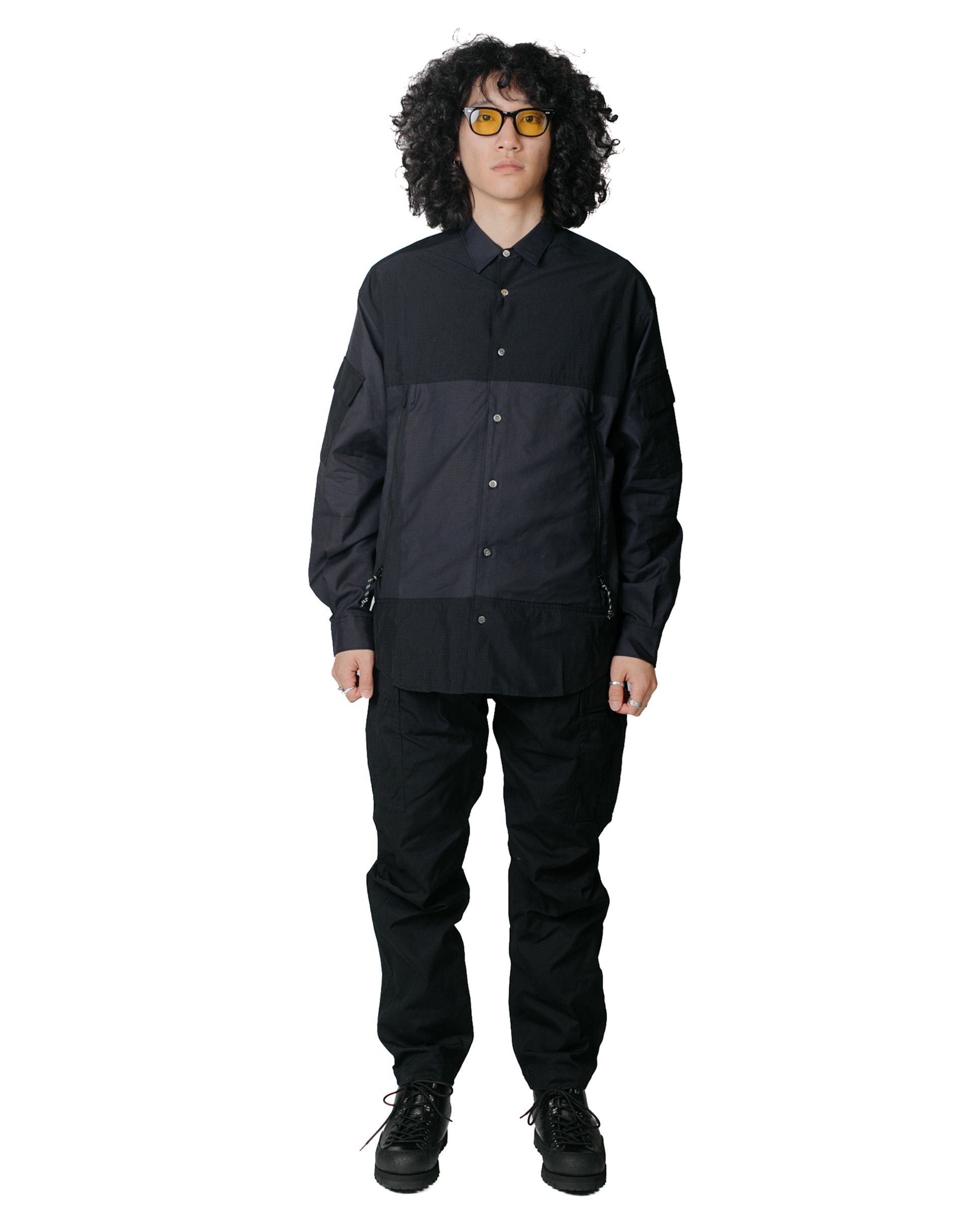 Comme des Garçons HOMME Utility Shirt Black Model Full