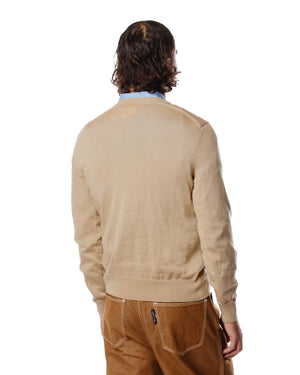 Comme des Garçons SHIRT Brett Westfall Mushroom Knit Sweater Beige Model Rear