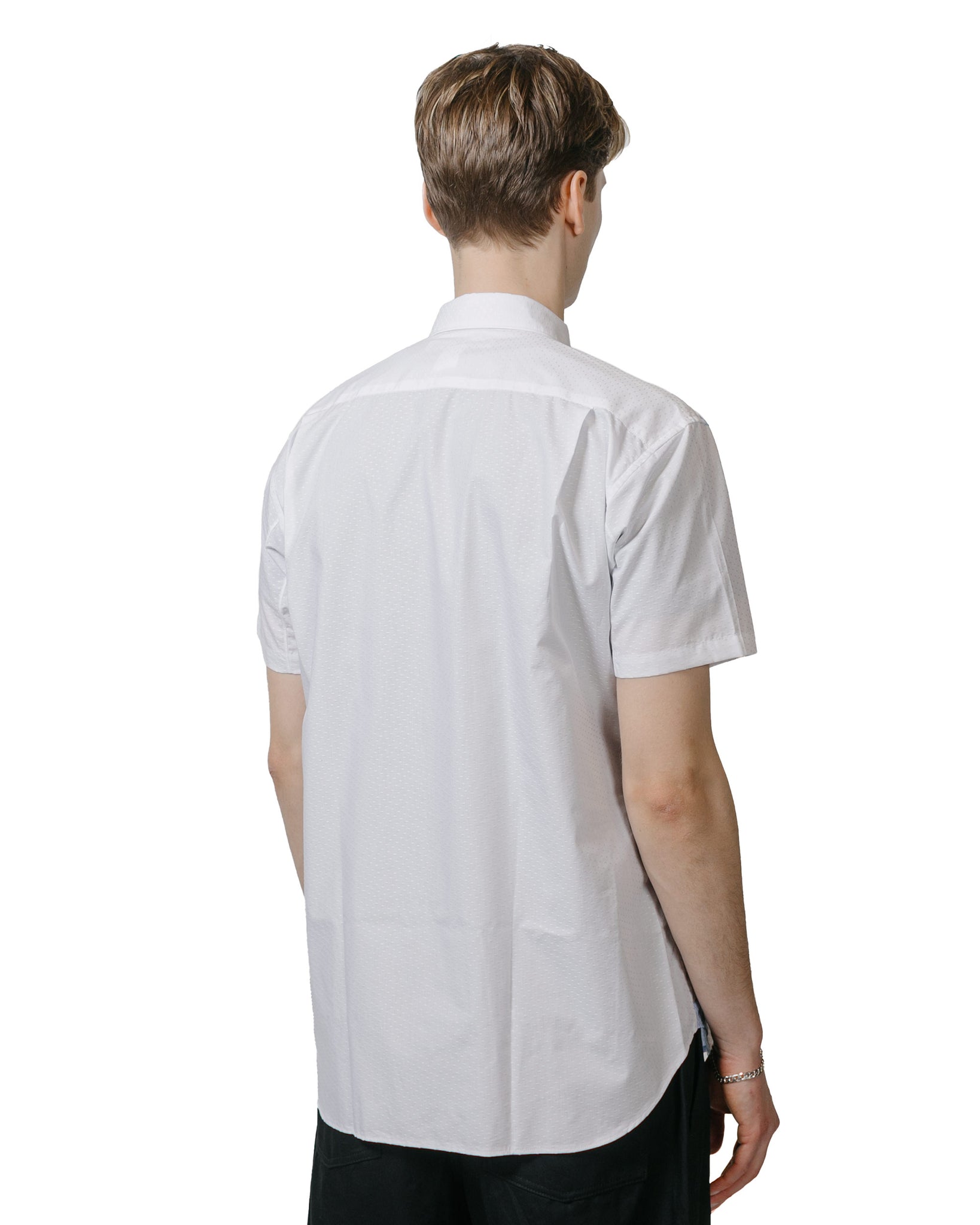 Comme des Garçons SHIRT Patchwork Check Shirt WhiteBlue model back