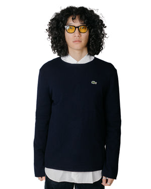 Comme des Garçons SHIRT x Lacoste Knit Sweater Navy Model Front