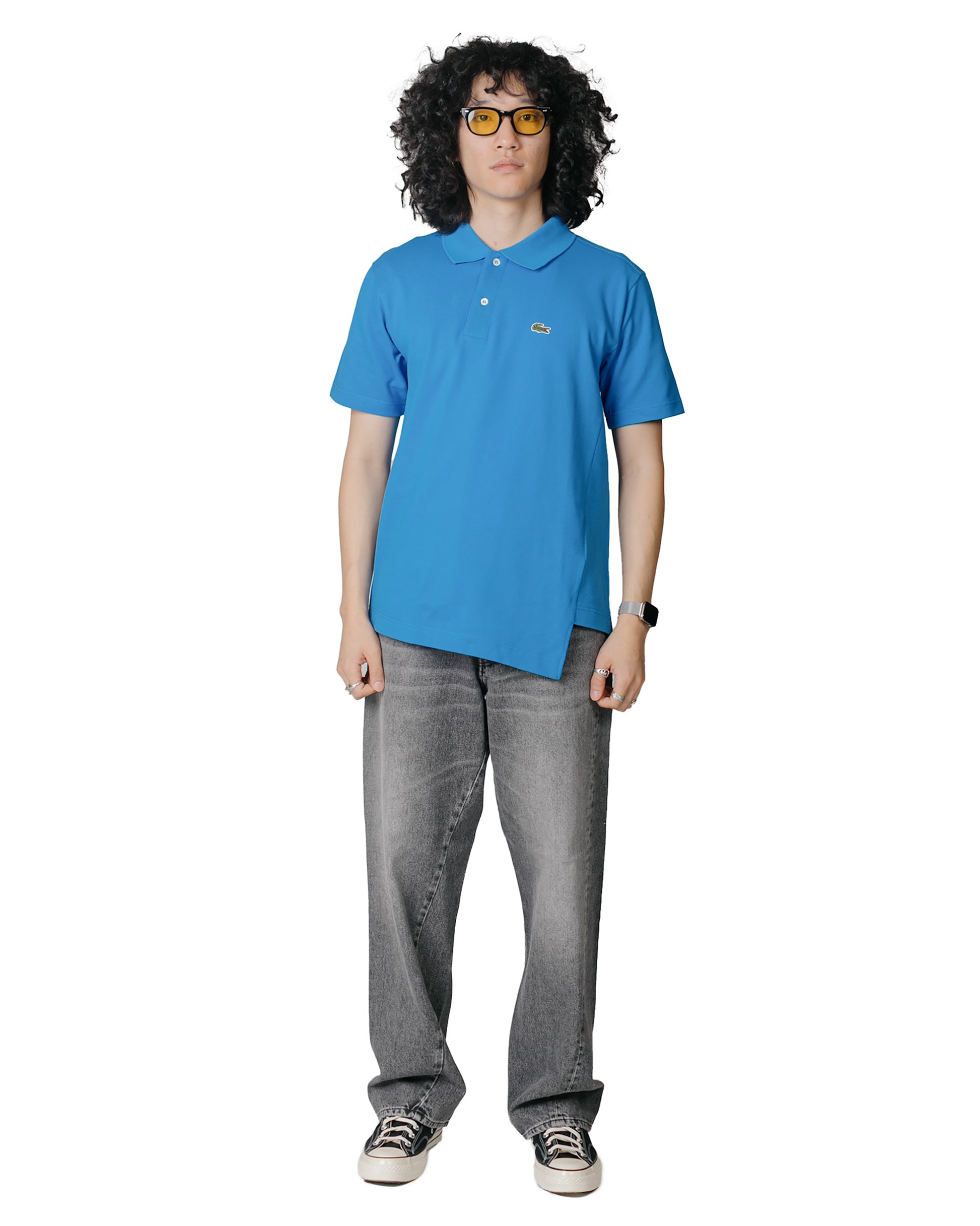 Comme des Garçons SHIRT x Lacoste Polo Shirt Blue Model Full