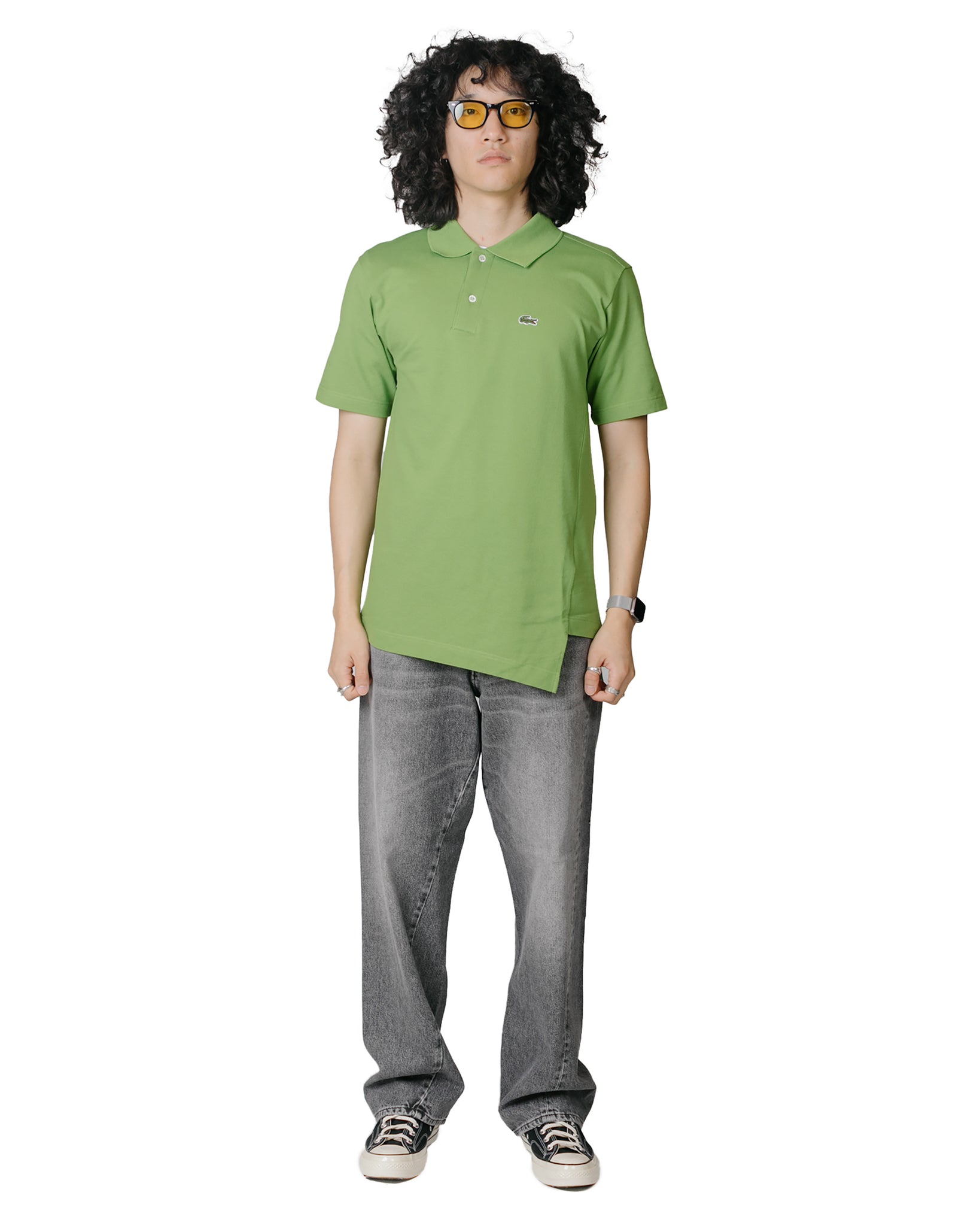 Comme des Garçons SHIRT x Lacoste Polo Shirt Green Model Full