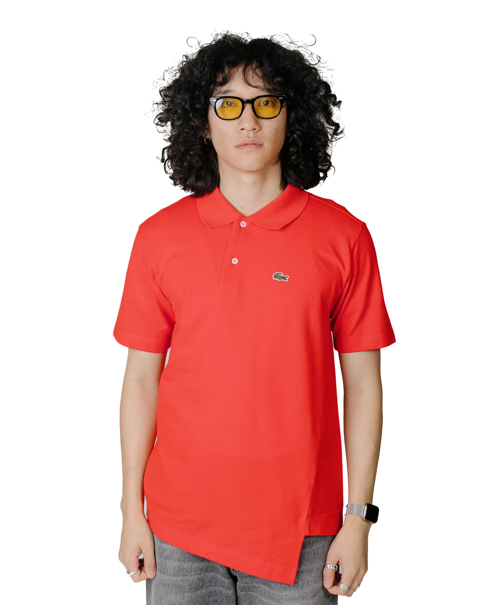 Comme des Garçons SHIRT x Lacoste Polo Shirt Red Model Front