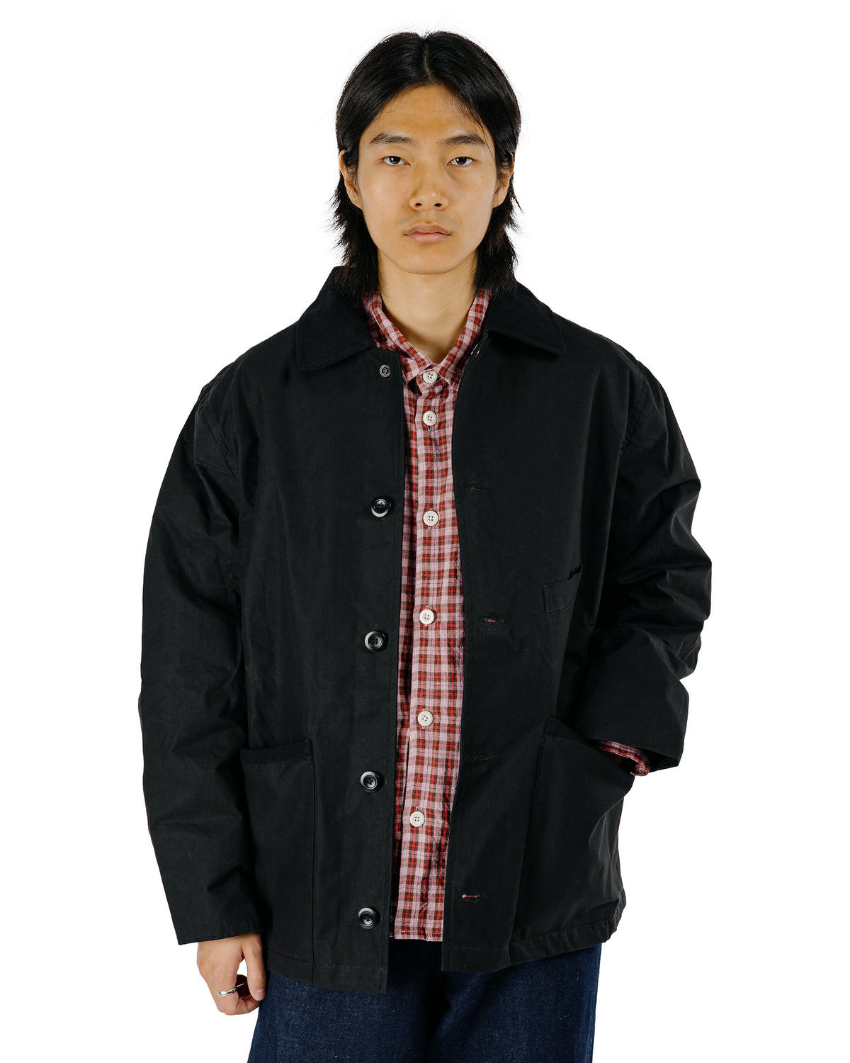 Conkers Blanket Jacket Cotton Dry Wax Black
