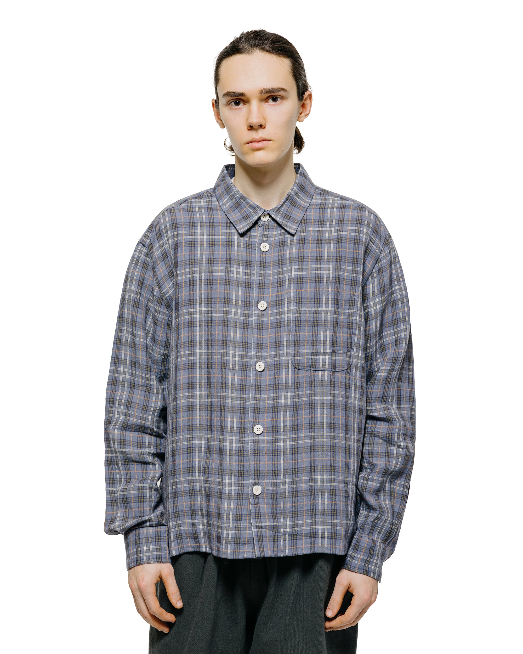 Conkers Farmer Shirt Irish Linen Sloe