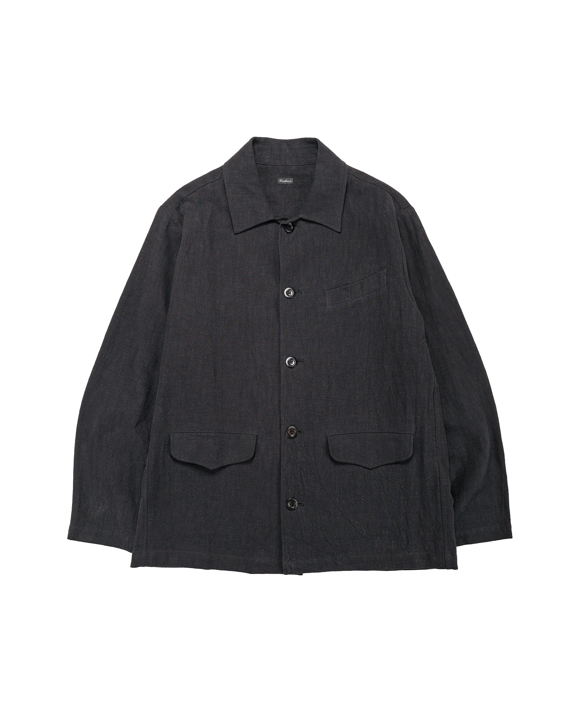 Conkers Field Shirt Ramie Charcoal