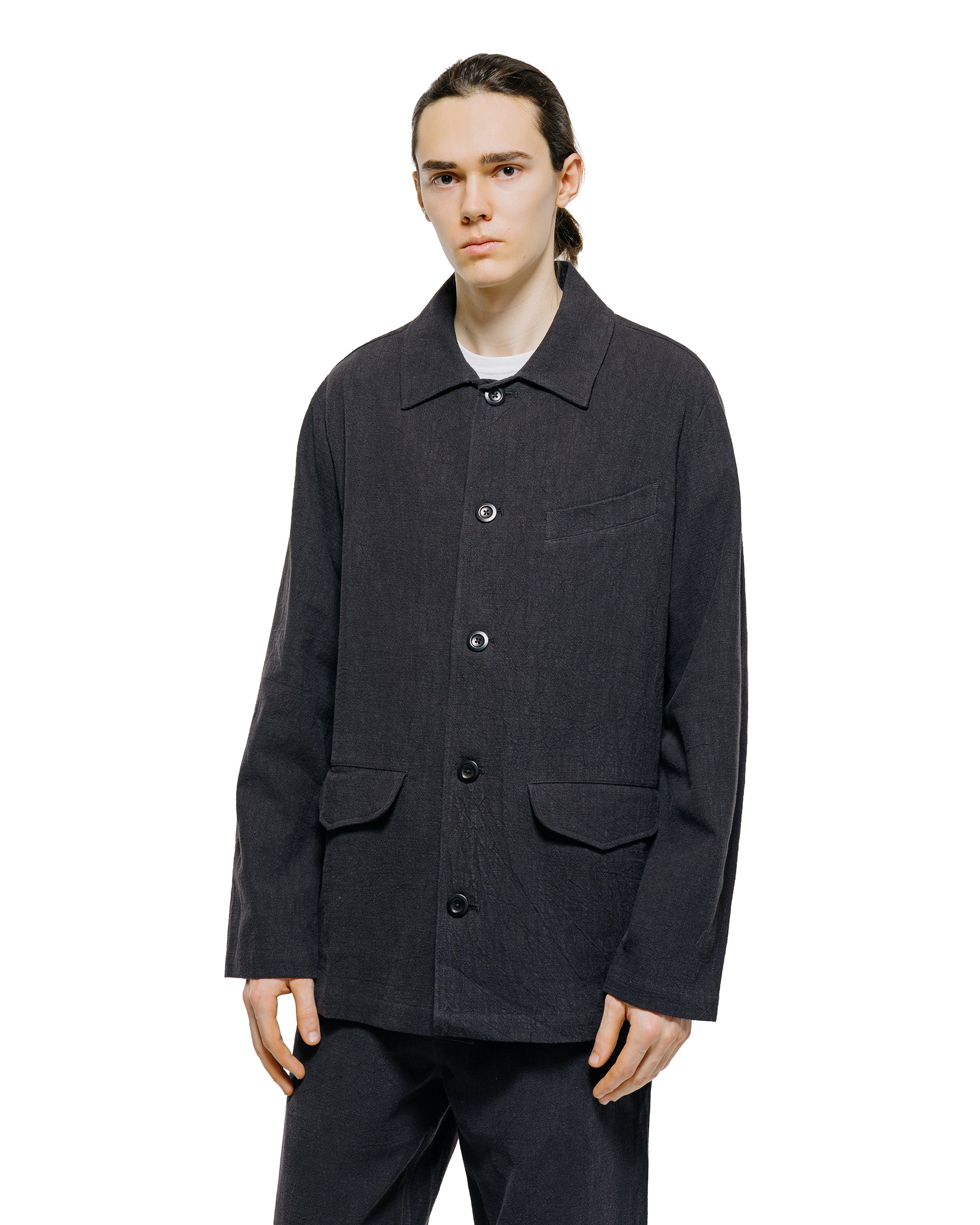 Conkers Field Shirt Ramie Charcoal
