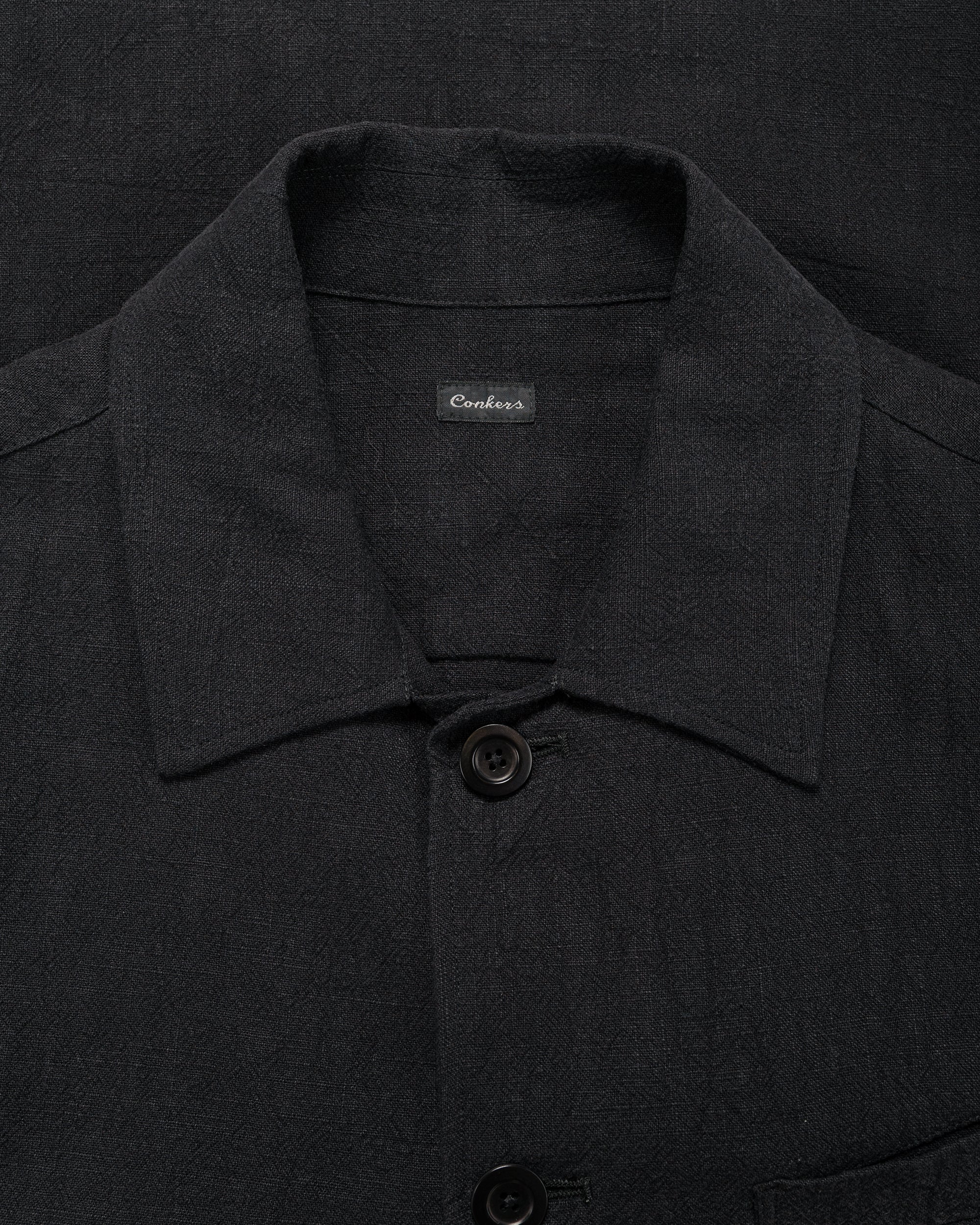 Conkers Field Shirt Ramie Charcoal