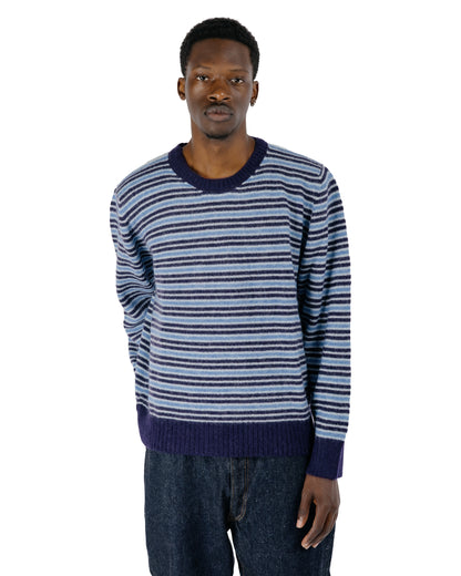 lost & found Corridor Corridor Reggie Stripe Crewneck Blue