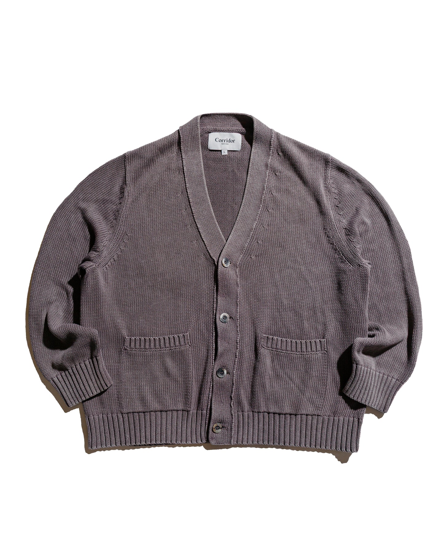 Corridor Acid Wash Cardigan Purple