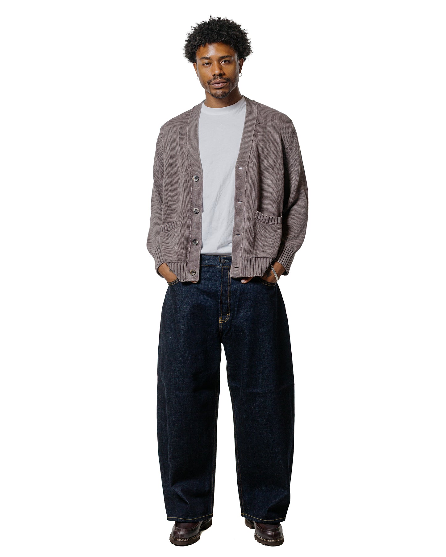 Corridor Acid Wash Cardigan Purple