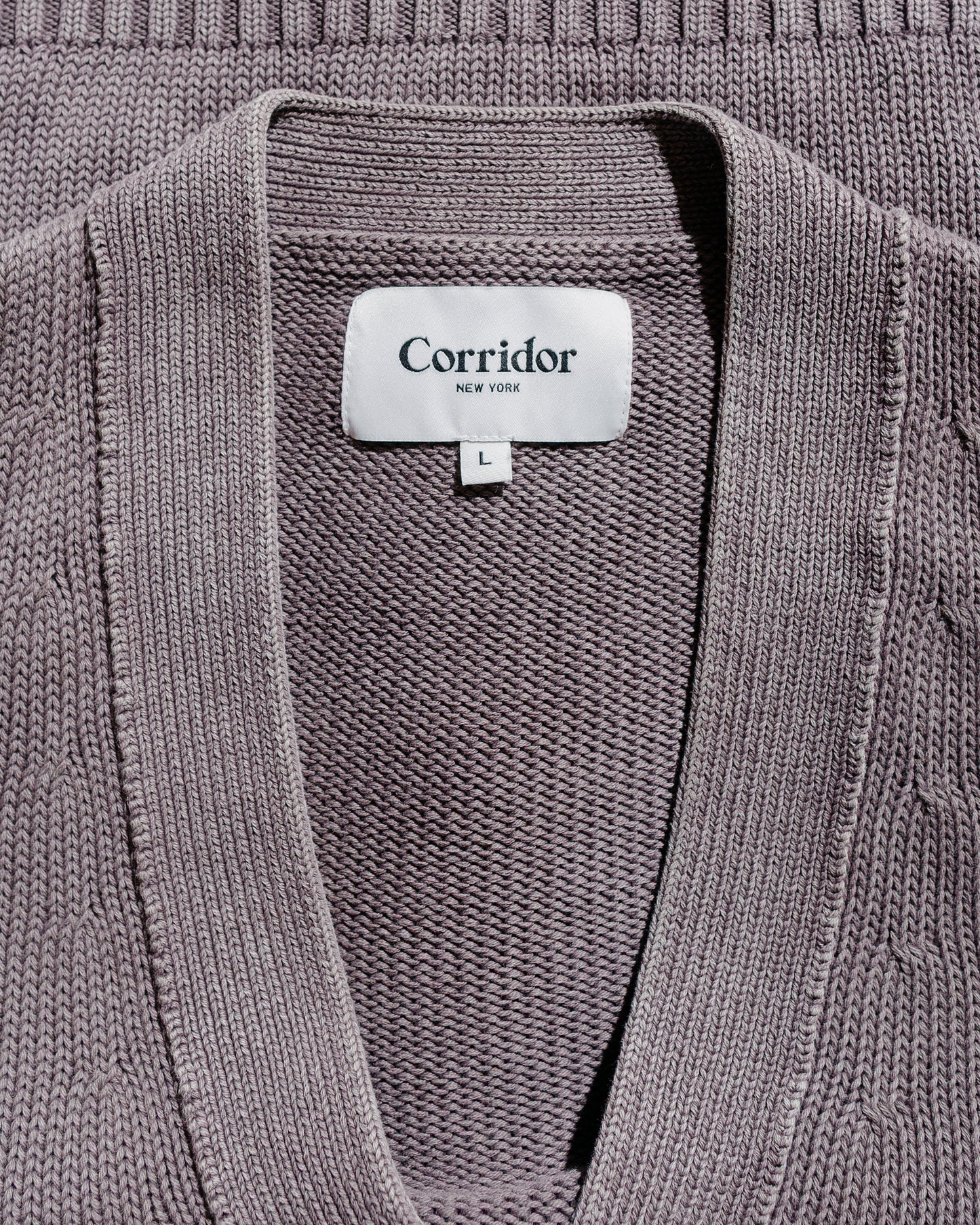Corridor Acid Wash Cardigan Purple