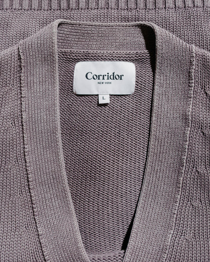 Corridor Acid Wash Cardigan Purple