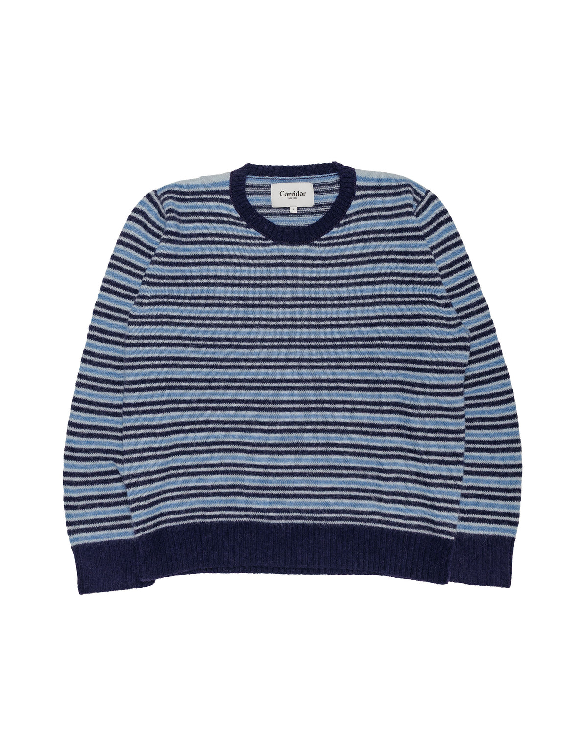 lost & found Corridor Corridor Reggie Stripe Crewneck Blue