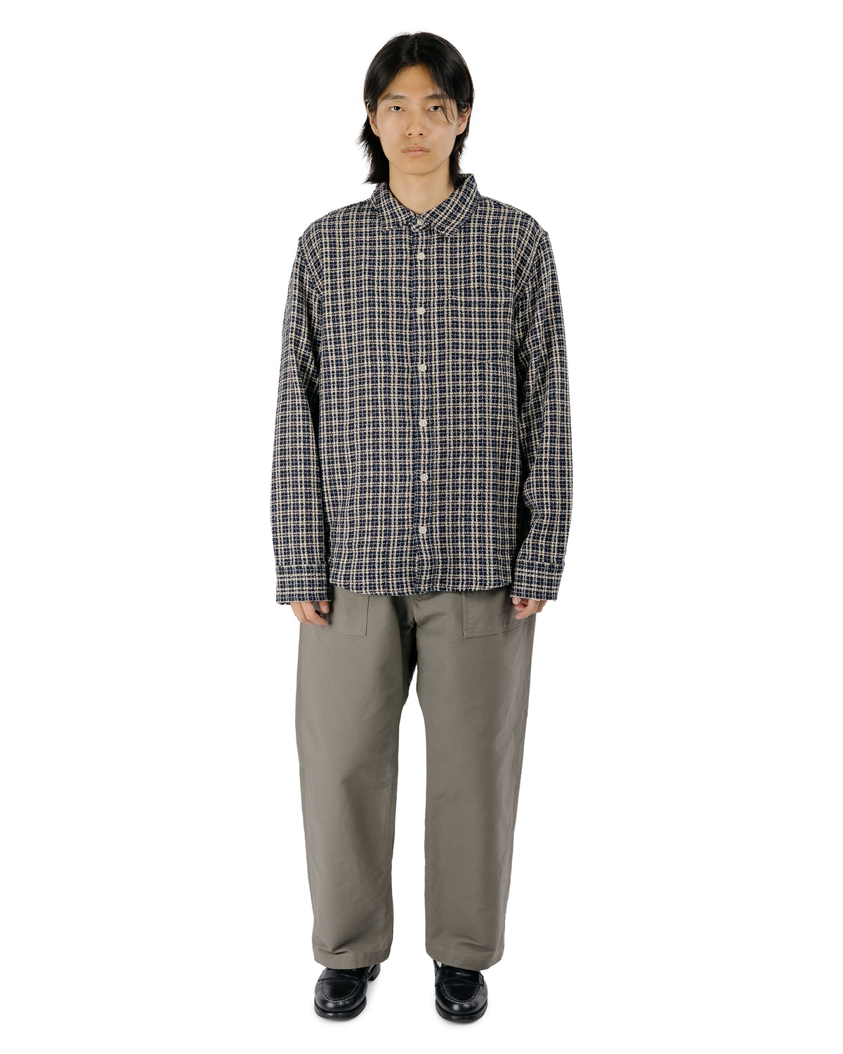 Corridor Reverse Tweed Snow Check Blue