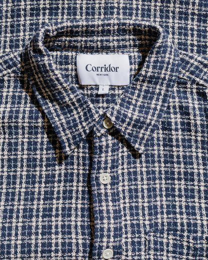 Corridor Reverse Tweed Snow Check Blue