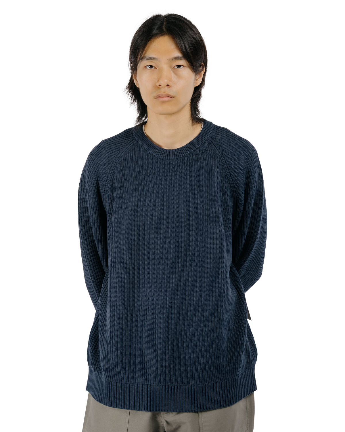 Corridor Washed Cotton Crewneck Navy