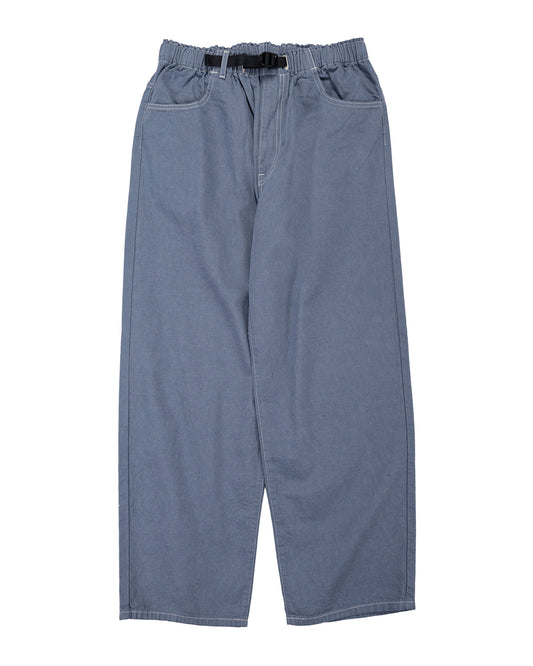 Danton Colour Denim Tuck Belted Pant Blue