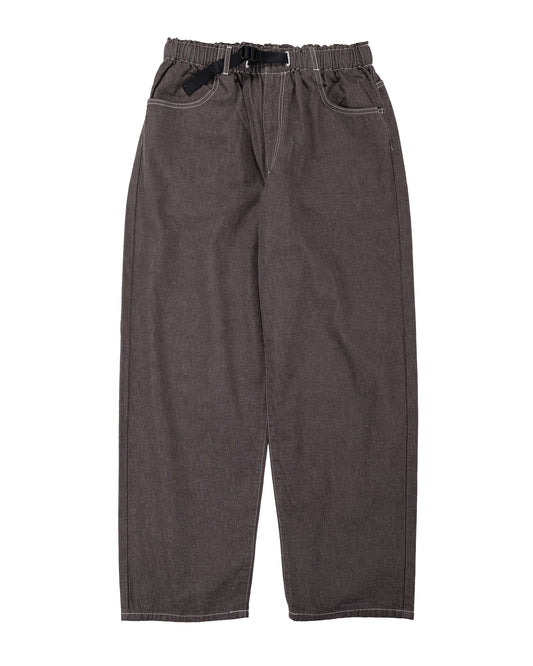 Danton Colour Denim Tuck Belted Pant Charcoal